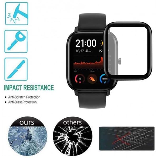 2-PACK Amazfit GTS FullFrame 3D Härdat glas 0.26mm 9H