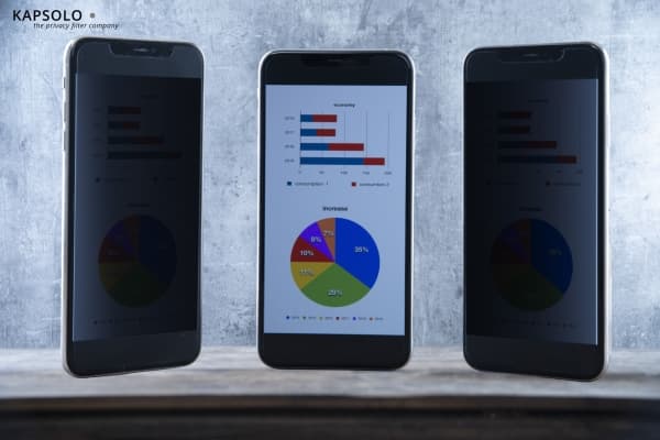 KAPSOLO Privacy 4-vägs sekretessfilter Samsung Galaxy A6 Plus (2018) Skärmskydd, Screen Protection, 15,2 cm (6"), Smartphone, 2H, Avskildhet, 7 g