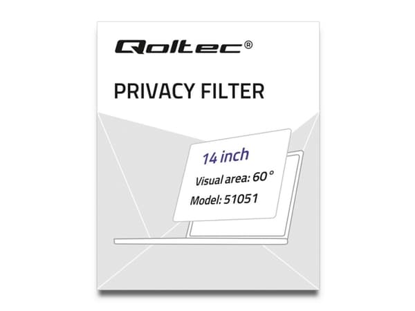 Qoltec 51051 - Notebookpersonvernsfilter - 14"