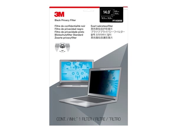 3M personvernfilter - Notebookpersonvernsfilter - 14" - svart