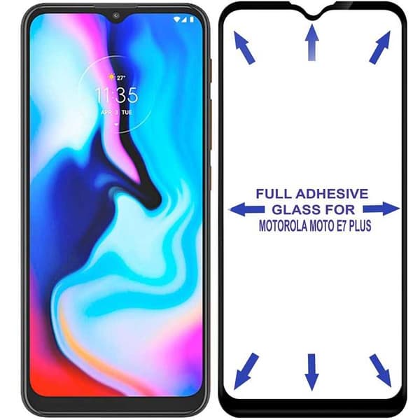 2-PACK Moto E7 Plus hærdet glas 0,26 mm 2,5D 9H fuld ramme