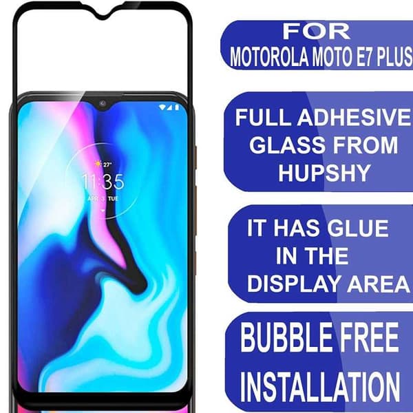 2-PACK Moto E7 Plus hærdet glas 0,26 mm 2,5D 9H fuld ramme
