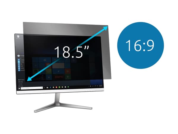 Kensington 626475, 47 cm (18.5"), 16:9, Näyttö, Kehyksetön näytön yksityisyyssuodatin, Heijastuksen estävä, Yksityisyys, 50 g