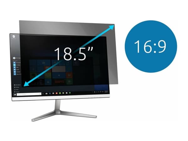 Kensington 626475, 47 cm (18.5"), 16:9, Näyttö, Kehyksetön näytön yksityisyyssuodatin, Heijastuksen estävä, Yksityisyys, 50 g