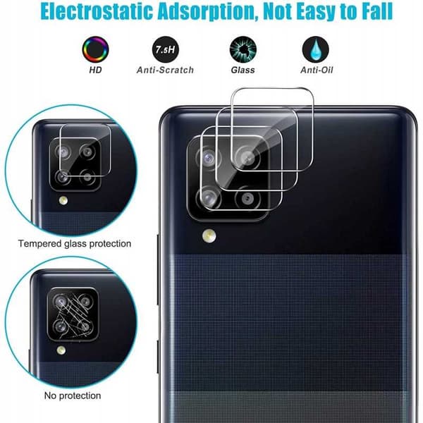 2-PACK Samsung A42 5G -kameran linssin suojus