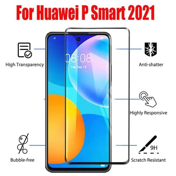 2-PACK Huawei P Smart 2021 Härdat Glas 0.26mm 9H Fullframe