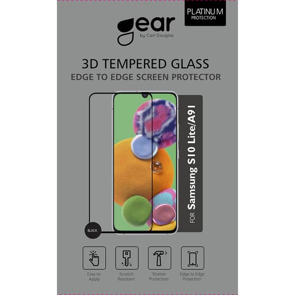 GEAR Herdet Glass 3D Full Cover Svart Samsung S10 Lite