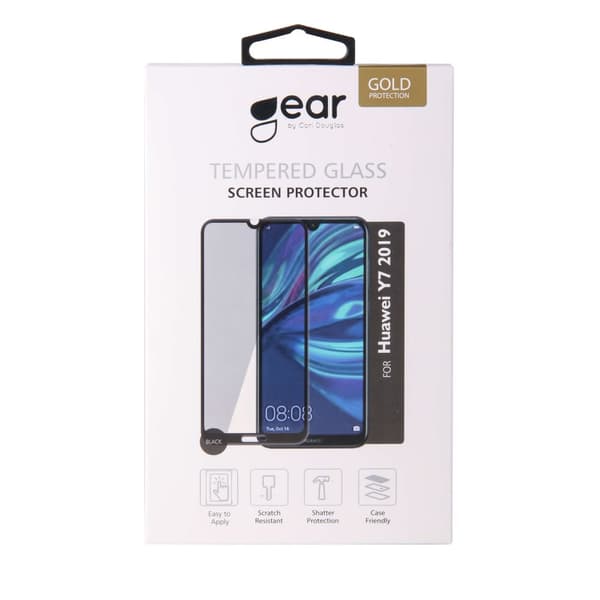 GEAR Herdet Glass 3D Full Cover Svart Huawei Y7 2019