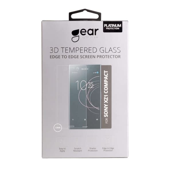 Härdat Glas 3D Full Cover Transp. Sony Xperia XZ1