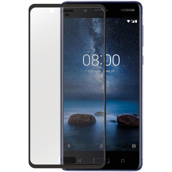 Härdat Glas 3D Full Cover Transp. Nokia 8
