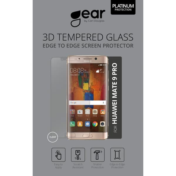 GEAR Herdet Glass 3D Full Cover Svart Huawei  Mate 9 Pro