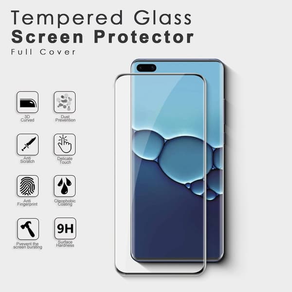 Huawei P40 - Härdat Glas 9H - Super Kvalitet 3D Skärmskydd