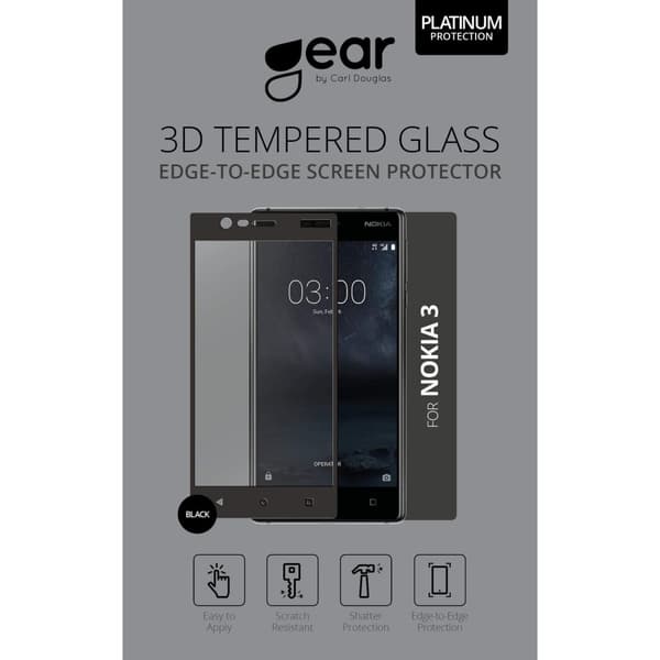 GEAR Herdet Glass 2.5D Nokia 3