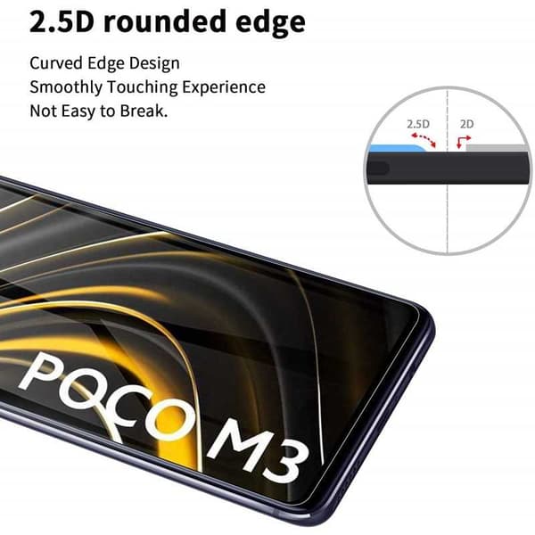 Xiaomi Poco M3 Härdat glas 0.26mm 2.5D 9H
