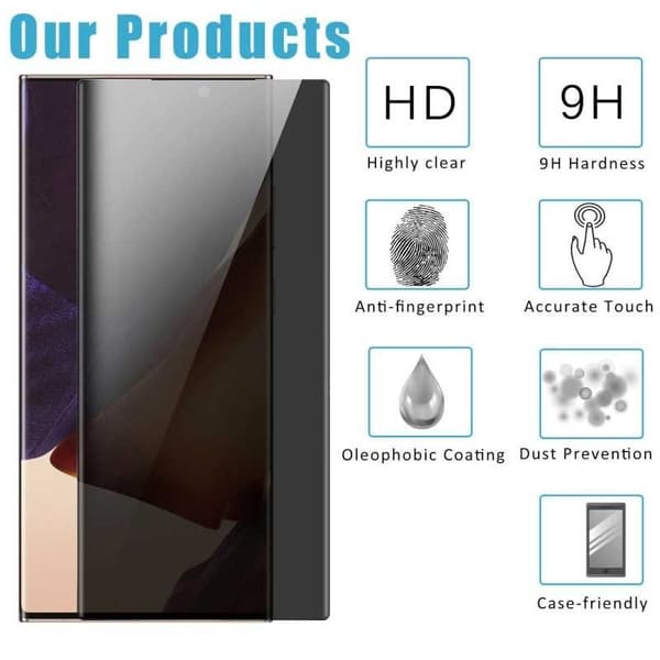 Samsung S21 Ultra Privacy FullFrame hærdet glas 0,26 mm 3D 9H