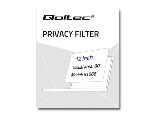 Qoltec 51066, 30,5 cm (12"), Kannettava tietokone, Heijastuksen estävä, Yksityisyys