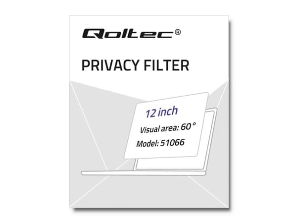 Qoltec 51066, 30,5 cm (12"), Kannettava tietokone, Heijastuksen estävä, Yksityisyys