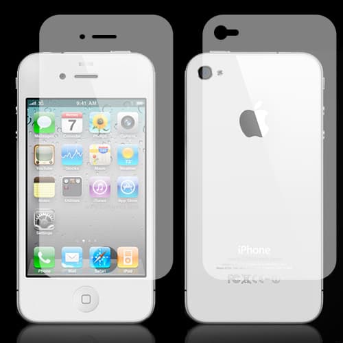 Baksida skärmskydd för iPhone 4 och 4S - genomskinlig