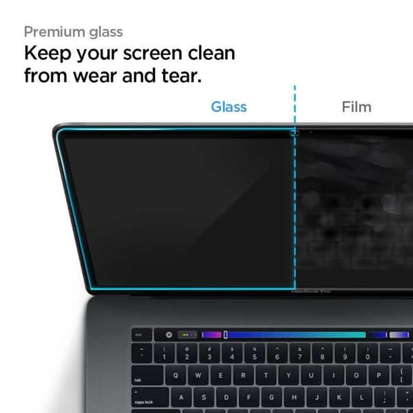 MacBook Pro 16" 2019-2020 hærdet glas 9H Spigen Glass FC
