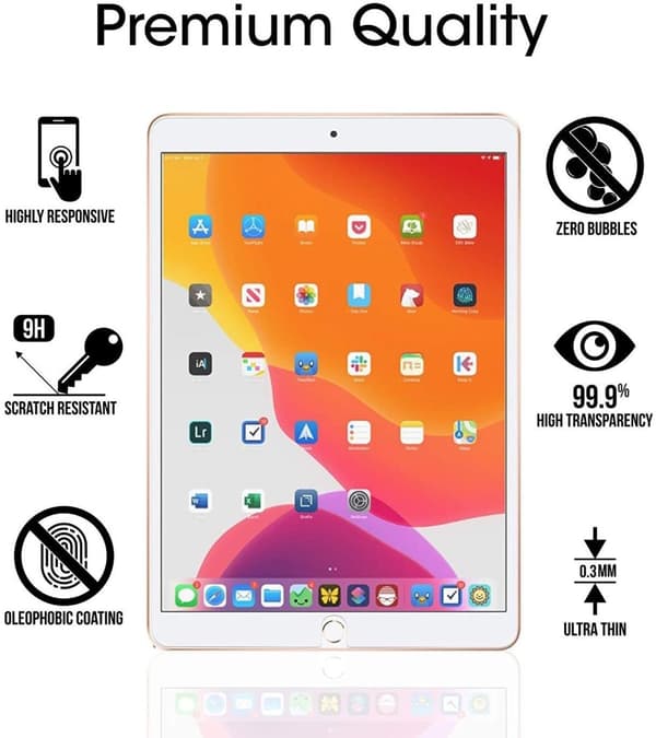 INF iPad 10.2 tum skärmskydd härdat glas