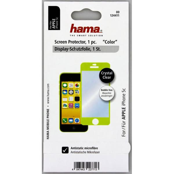 HAMA Skærmbeskyttelse iPhone 5C Gul 1-pak