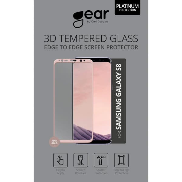 Hærdet Glas 3D Full Cover Rosegold Samsung S8