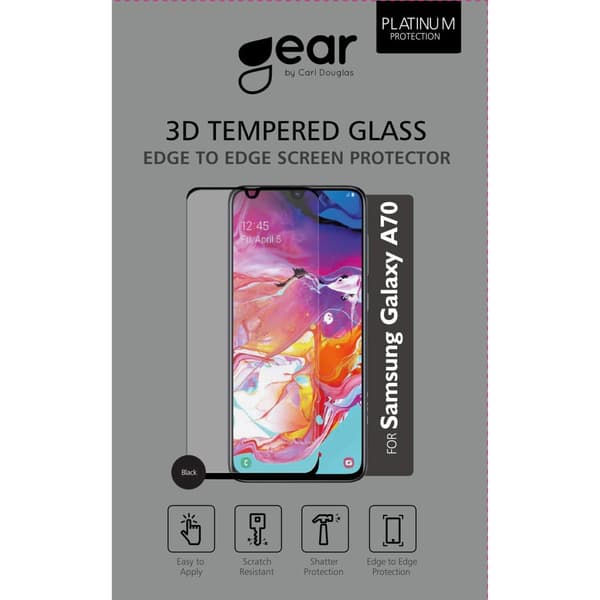 Hærdet Glas 3D Full Cover Sort Samsung A70