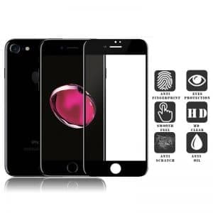 iPhone 7/8 Plus Svart - Härdat Glas 9H - Super Kvalitet 3D Skärmskydd