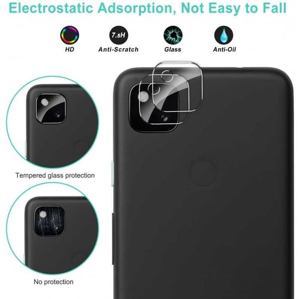 2-PACK Google Pixel 4a 4G/LTE kamerabeskyttelse Lensbeskyttelse