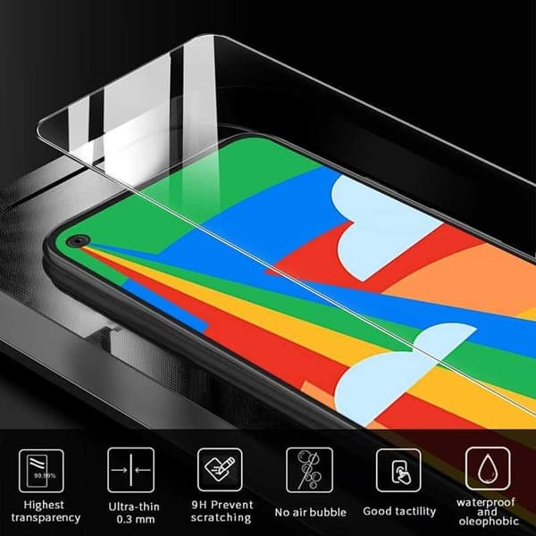 2-PACK Google Pixel 5 Härdat glas 0.26mm 2.5D 9H