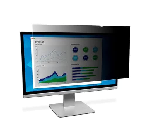 3M PF250W9E, 63,5 cm (25"), 16:9, Skjerm, Rammeløst skjermfilter, Anti-gjenskinn, Privatliv, 110,67653828 g Sort