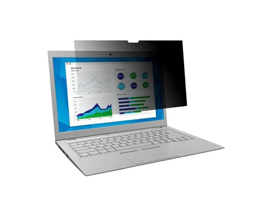 3M PFNDE015, 39,6 cm (15.6"), 16:10, Laptop, Rammeløst skjermfilter, Anti-gjenskinn, Privatliv, 29,02991168 g Sort