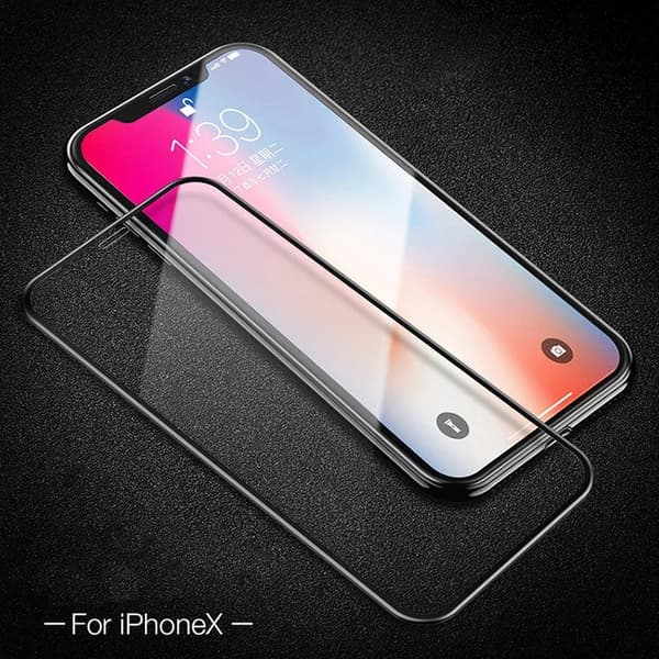 iPhone X / iPhone XS / iPhone XS Max / iPhone XR - Täyspeittävä karkaistu suojalasi liimalla