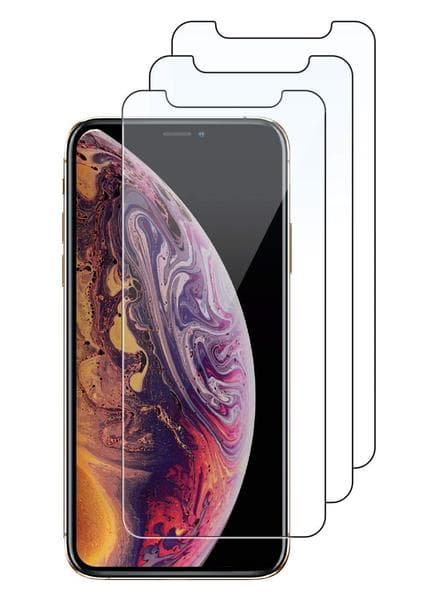 3-Pack härdat glas för iPhone X/Xs