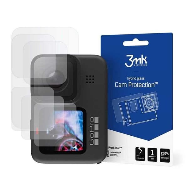 GoPro Hero 9 Black Skärmskydd & Linsskydd 3MK Hybridglas 5in1