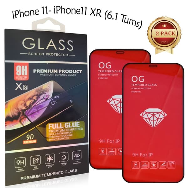2 PACK -Skärmskydd iPhone 11/ iPhone11-XR, 6.1 Tums, Golden Armor