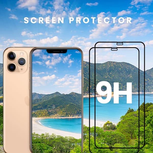 2-pack iPhone 11 Pro MAX - Härdat Glas 9H-Super Kvalitet 3D Skärmskydd