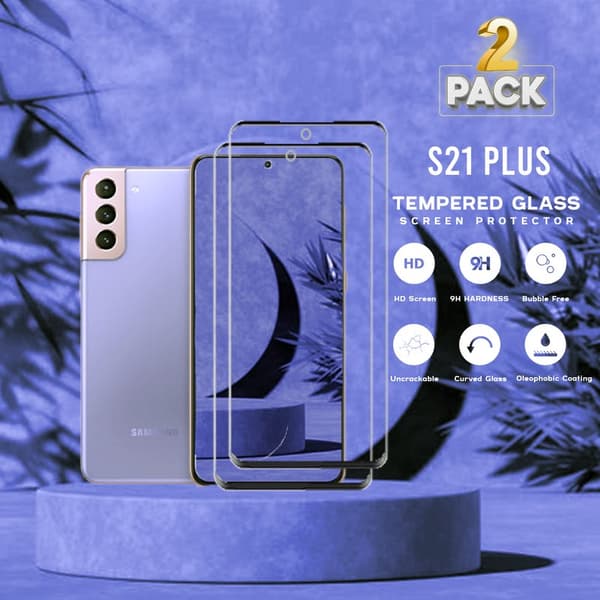 2-Pack Samsung S21 PLUS - Härdat Glas 9H - Super Kvalitet 3D Skärmskydd