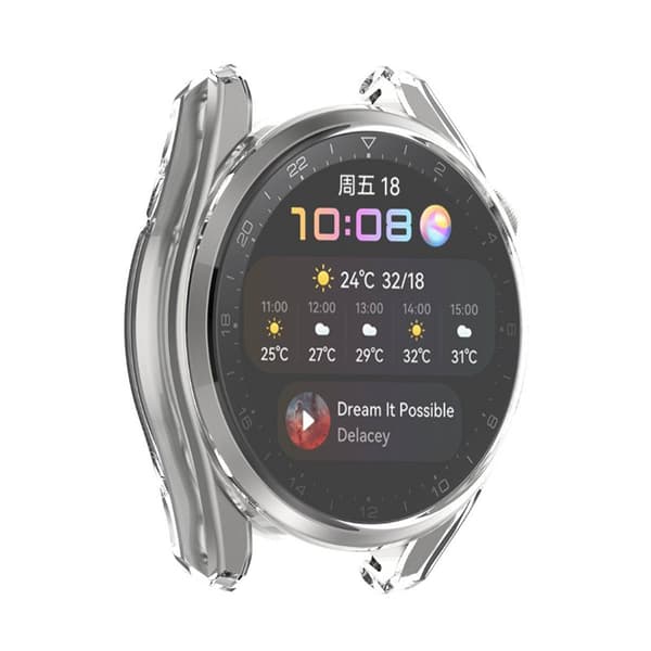 Silikondeksel Huawei Watch 3 Pro - Gjennomsiktig
