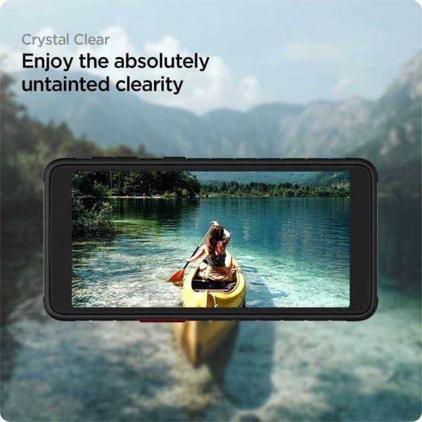 2-PACK Samsung Xcover 5 Härdat Glas Spigen ALM Med Installations Ram