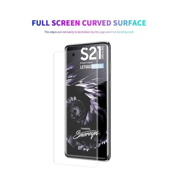 Samsung S21 Ultra Full Coverage 3D PET skærmbeskytter