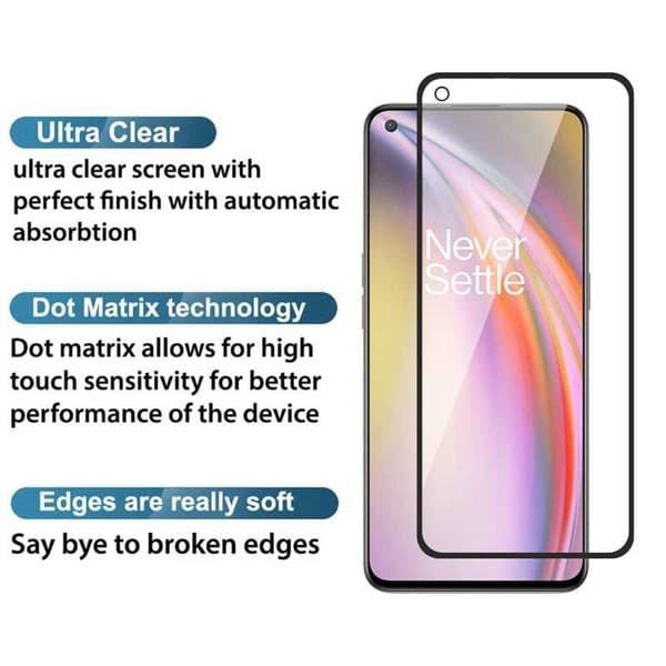 2-PACK OnePlus Nord 2 5G FullFrame 0,26 mm 9H hærdet glas