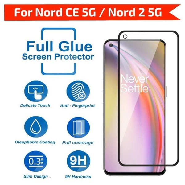 OnePlus Nord 2 5G FullFrame 0,26 mm 9H hærdet glas
