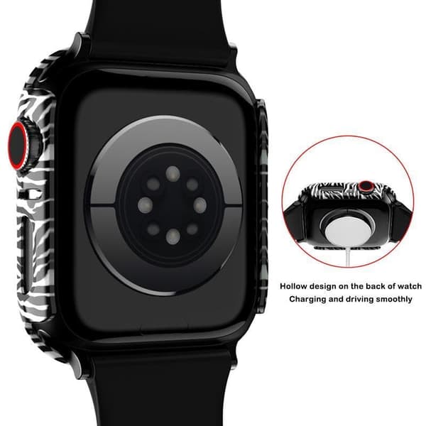 Heltäckande Skal till Apple Watch 4/5/6/SE Härdat glas 44mm LEOPARD