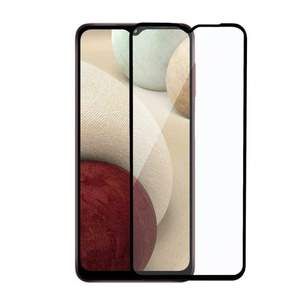Skärmskydd Samsung Galaxy A02s - 3D Härdat Glas Svart (miljö)