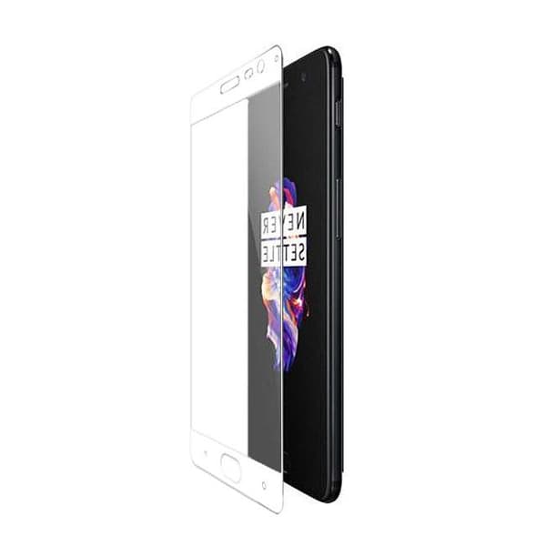 Skärmskydd OnePlus 5 - Heltäckande Härdat Glas Vit