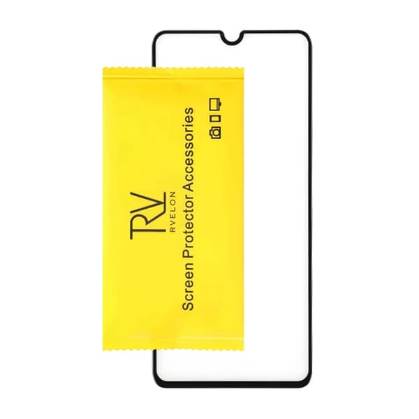 Skärmskydd Samsung A42 5G - 3D Härdat Glas Svart (miljö)