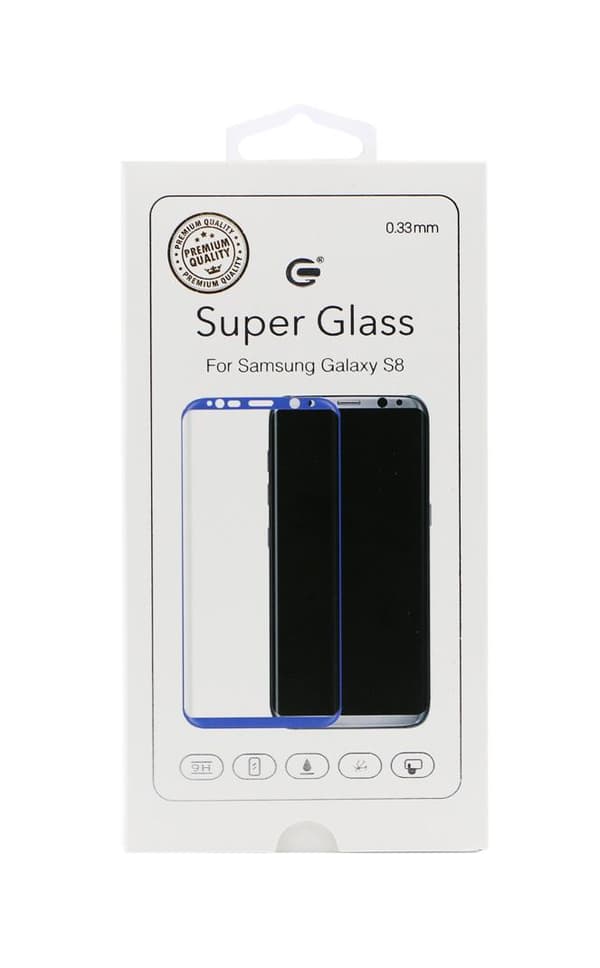 Skärmskydd Samsung S8 - Härdat Japan Glas (Blå)