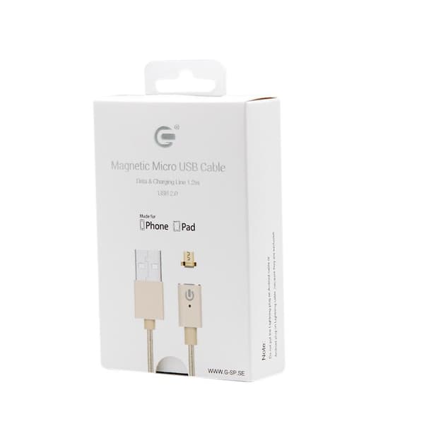 Magnetisk Micro-USB Flätad kabel - Guld