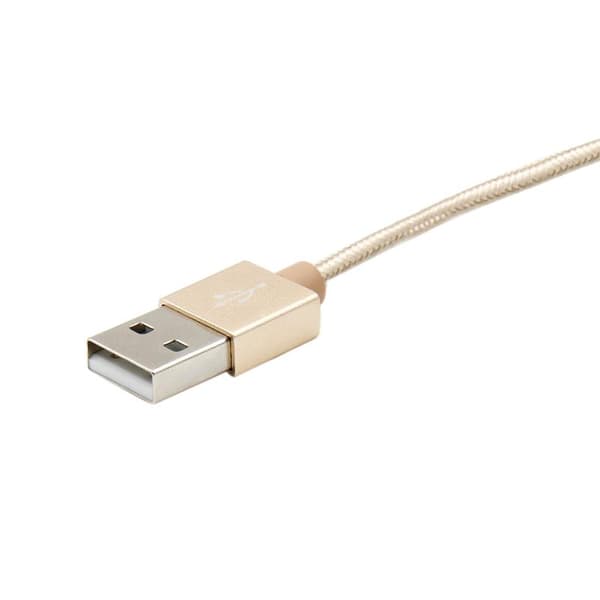 Magnetisk Micro-USB Flätad kabel - Guld